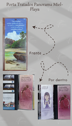 [PPT-LM] PORTA TRATADOS PANORAMA PLAYA (PROVERBIOS 16:3) C/SOLAPA PARA TARJETA E INVITACION CALIFORNIA MIEL