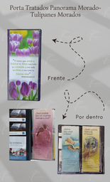 [PPT-LP] PORTA TRATADOS PANORAMA TULIPANES MORADOS (DEUTERONOMIO 6:5) C/SOLAPA PARA TARJETA E INVITACION CALIFORNIA MORADO