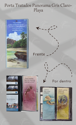 [PPT-LG] PORTA TRATADOS PANORAMA PLAYA (PROVERBIOS 16:3) C/SOLAPA PARA TARJETA E INVITACION CALIFORNIA GRIS CLARO