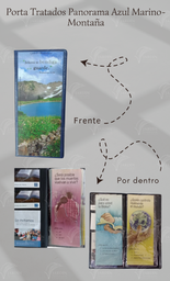 [PPT-1LZ] PORTA TRATADOS PANORAMA MONTAÑA (NUMEROS 6:24) C/SOLAPA PARA TARJETA E INVITACION CALIFORNIA AZUL MARINO