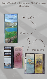 [PPT-LO] PORTA TRATADOS PANORAMA MONTAÑA (NUMEROS 6:24) C/SOLAPA PARA TARJETA E INVITACION CALIFORNIA GRIS OSCURO