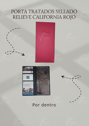 [PL4-LJ] PORTA TRATADOS SELLADO RELIEVE CALIFORNIA ROJO