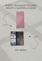 [PL4-LR] PORTA TRATADOS SELLADO RELIEVE CALIFORNIA ROSA