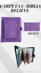 [CB11R-LP] CARPETA CON BIBLIA CALIFORNIA MORADO RELIEVE