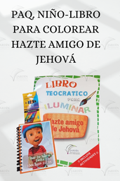[CS-01] PAQ. NIÑO-LIBRO PARA COLOREAR HAZTE AMIGO DE JEHOVÁ, LIBRETA DE NOTAS CALEB Y CRAYOLAS