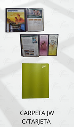 [CJ2-LL2] CARPETA LISA JW GRABADO C/MICA P/TARJETA CALIFORNIA VERDE LIMON
