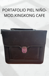 [PP-04] PORTAFOLIO PIEL GENUINA NIÑO- MOD.KINGKONG CAFE