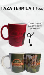 [TZ-15R] TAZA TERMICA ROJA 11 ONZ. MOD.(15) BETEL SUCURSAL DE CENTRO AMERICA (FONDO VERDE)