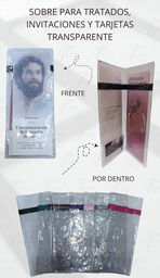 [STI-TG] SOBRE PARA TRATADOS, INVITACIONES Y TARJETAS TRANSPARENTE GRIS