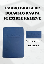 [FBBR-LZ] FORRO BIBLIA DE BOLSILLO PASTA FLEXIBLE RELIEVE CALIFORNIA AZUL MARINO