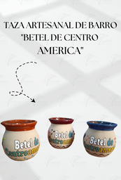 [TZ-AR-01-19] TAZA ARTESANAL DE BARRO (MICHOACANA) "BETEL CENTRO AMERICA" MIEL