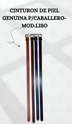 [CINT-1] CINTURON DE PIEL GENUINA P/CABALLERO-MOD.LISO