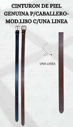 [CINT-4] CINTURON DE PIEL GENUINA P/CABALLERO-MOD.LISO C/UNA LINEA