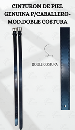 [CINT-5] CINTURON DE PIEL GENUINA P/CABALLERO-MOD.DOBLE COSTURA