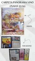 [CP1-LV] CARPETA PANORAMA (ISAIAS 33:24) C/MICA P/TARJETA CALIFORNIA VINO