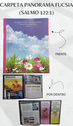 [CP1-2LF] CARPETA PANORAMA (SALMO 122:1) C/MICA P/TARJETA CALIFORNIA FUCSIA