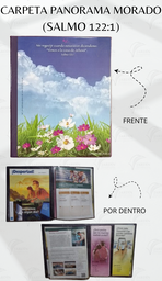 [CP1-1LP] CARPETA PANORAMA (SALMO 122:1) C/MICA P/TARJETA CALIFORNIA MORADO