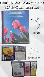 [CP1-2LP] CARPETA PANORAMA (SALMO 119:10,11,12) C/MICA P/TARJETA CALIFORNIA MORADO