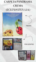 [CP1-2LH] CARPETA PANORAMA (ECLESIASTES 12:1) C/MICA P/TARJETA CALIFORNIA CREMA
