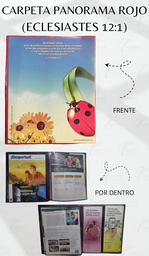 [CP1-LJ] CARPETA PANORAMA (ECLESIASTES 12:1) C/MICA P/TARJETA CALIFORNIA ROJO
