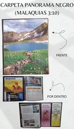 [CP1-LN] CARPETA PANORAMA (MALAQUIAS 3:10) C/MICA P/TARJETA CALIFORNIA NEGRO