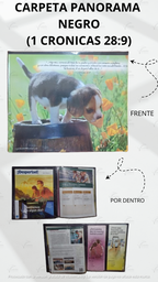 [CP1-1LN] CARPETA PANORAMA (1 CRONICAS 28:9) C/MICA P/TARJETA CALIFORNIA NEGRO