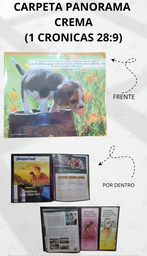 [CP1-3LH] CARPETA PANORAMA (1 CRONICAS 28:9) C/MICA P/TARJETA CALIFORNIA CREMA