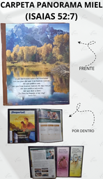 [CP1-2LM] CARPETA PANORAMA (ISAIAS 52:7) C/MICA P/TARJETA CALIFORNIA MIEL