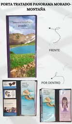 [PPT-1LP] PORTA TRATADOS PANORAMA MONTAÑA (NUMEROS 6:24) C/SOLAPA PARA TARJETA E INVITACION CALIFORNIA MORADO