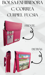 [BE-CF] BOLSA EXHIBIDORA C/CORREA CURPIEL FUCSIA (23.5X28CM)