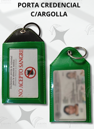 [GAF14-SVD] PORTA CREDENCIAL C/ARGOLLA - SINTÉTICO VERDE