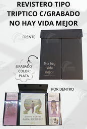 REVISTERO TIPO TRÍPTICO GRABADO NO HAY VIDA MEJOR - CALIFORNIA