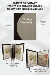 CARPETA P/REVISTAS Y TARJETA DE CONTACTO SELLADA NO HAY VIDA MEJOR COMBINADA
